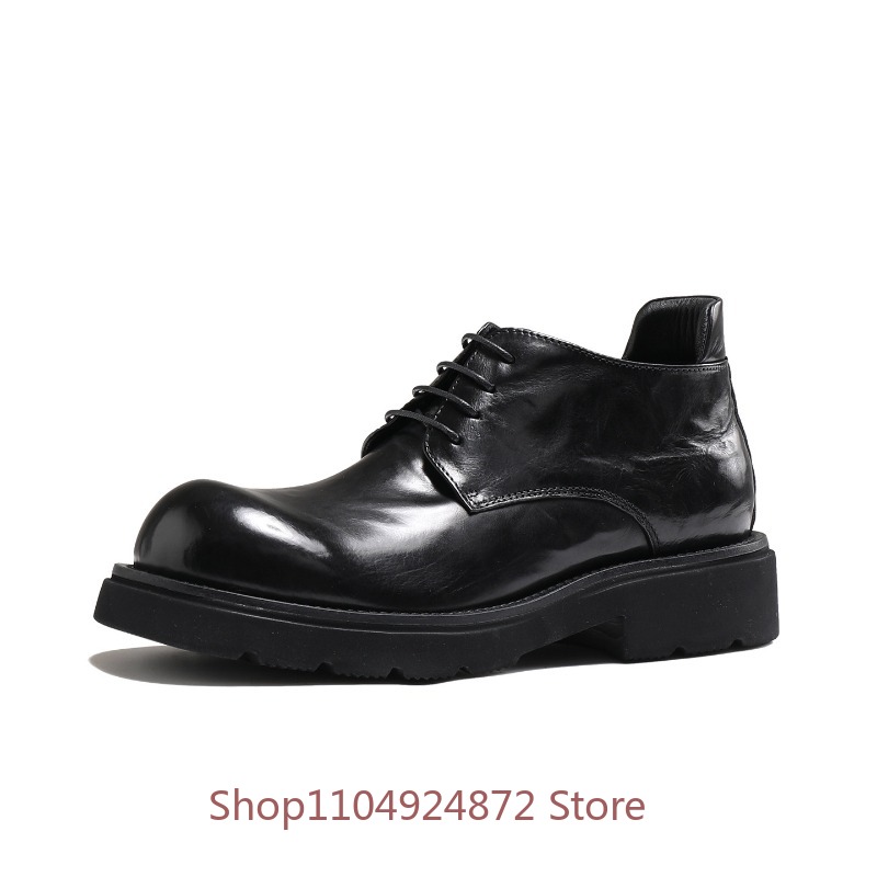 Men'S Formal Style - Luxury Fashion Round Toe Derby Shoes