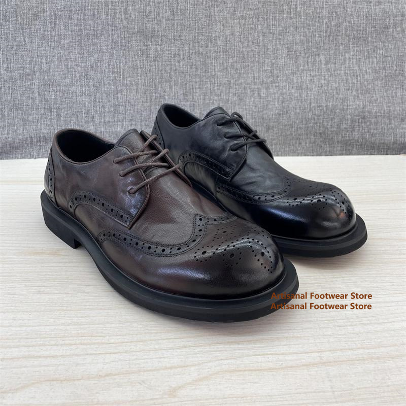 Men'S Formal Style - Carving Brogue Shoes for Men British