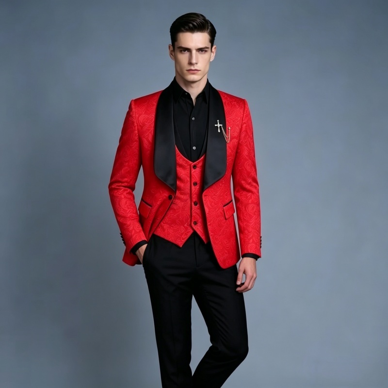 Men's Pink & White Slim Fit Th - Men Formal Wear Pink ulasan dan harga
