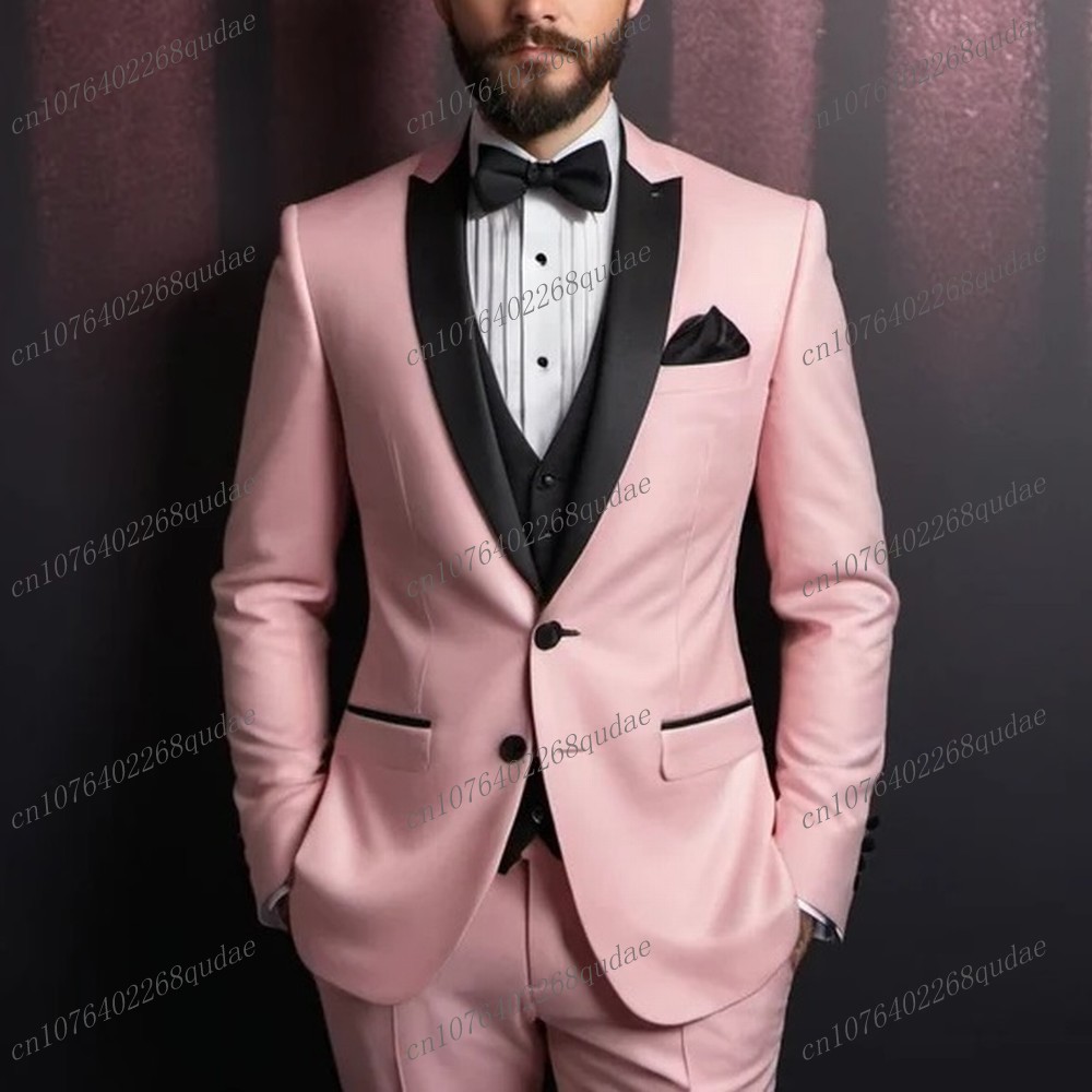 New Pink And Black Formal Men  - Men Formal Wear Pink ulasan dan harga