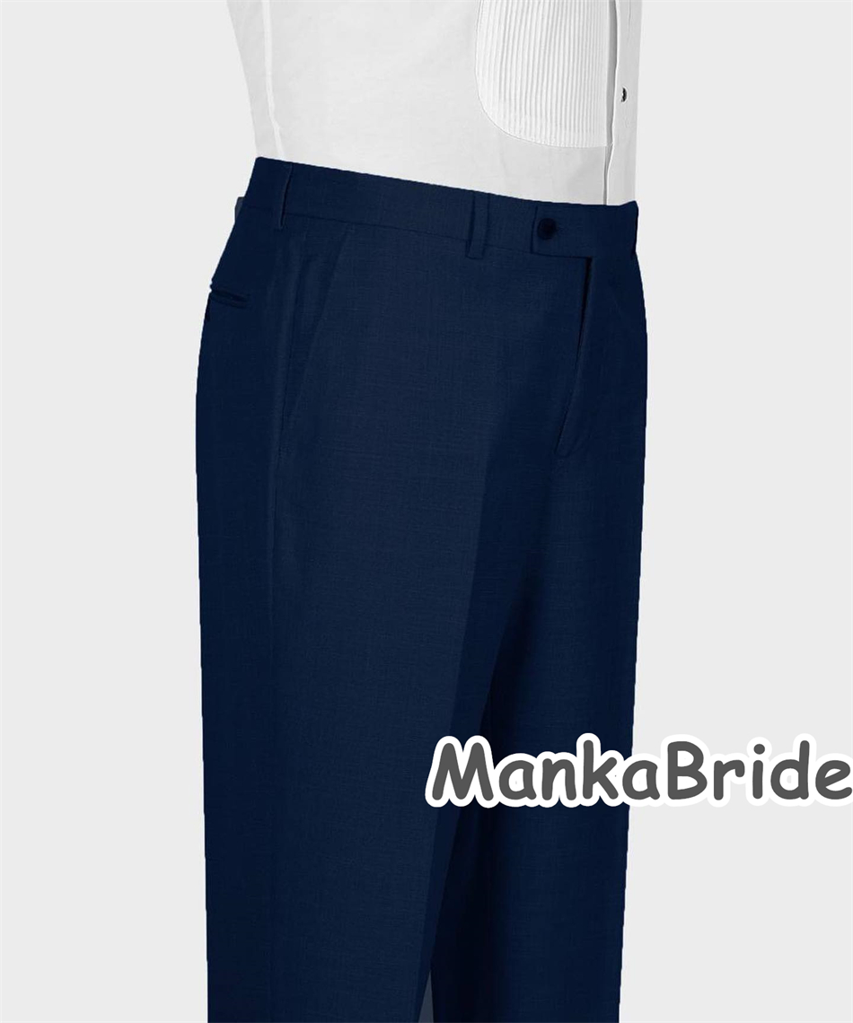Elegant Navy Blue Classic Wedd - Elegant Formal Men'S Wear ulasan dan harga