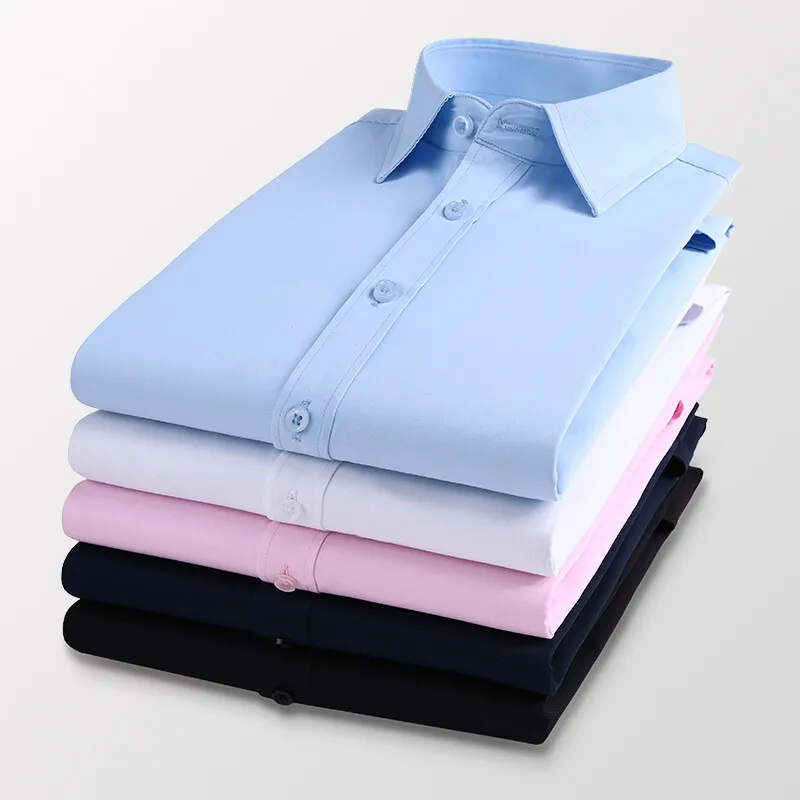 2026 New Men's Long-sleeved Sh - Men Formal Wear Pink ulasan dan harga