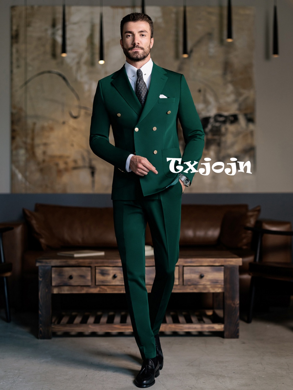 Green Formal Man Slim Fit Suit - Elegant Formal Men'S Wear ulasan dan harga