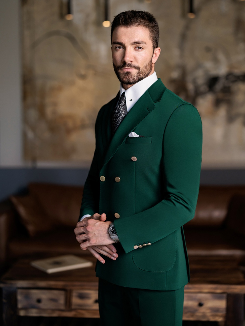 Green Formal Man Slim Fit Suit - Elegant Formal Men'S Wear ulasan dan harga
