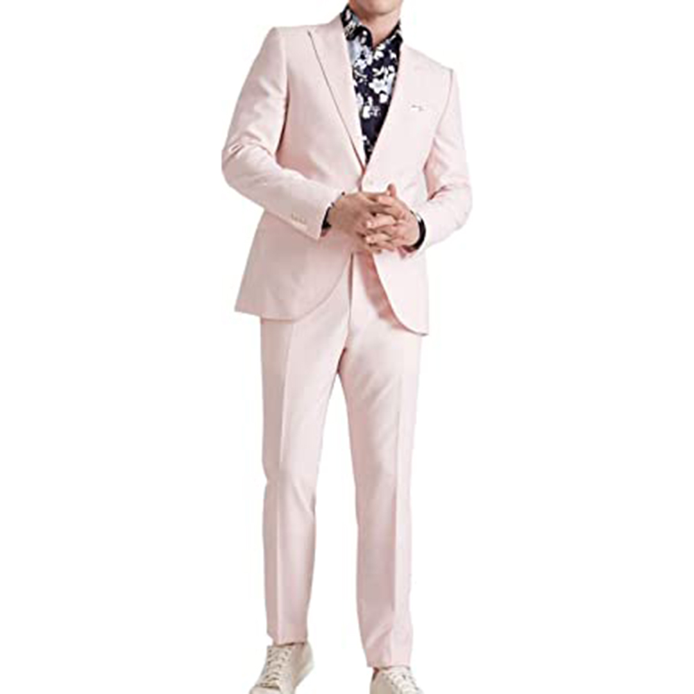 Summer Pink Suits Groom Wear S - Men Formal Wear Pink ulasan dan harga