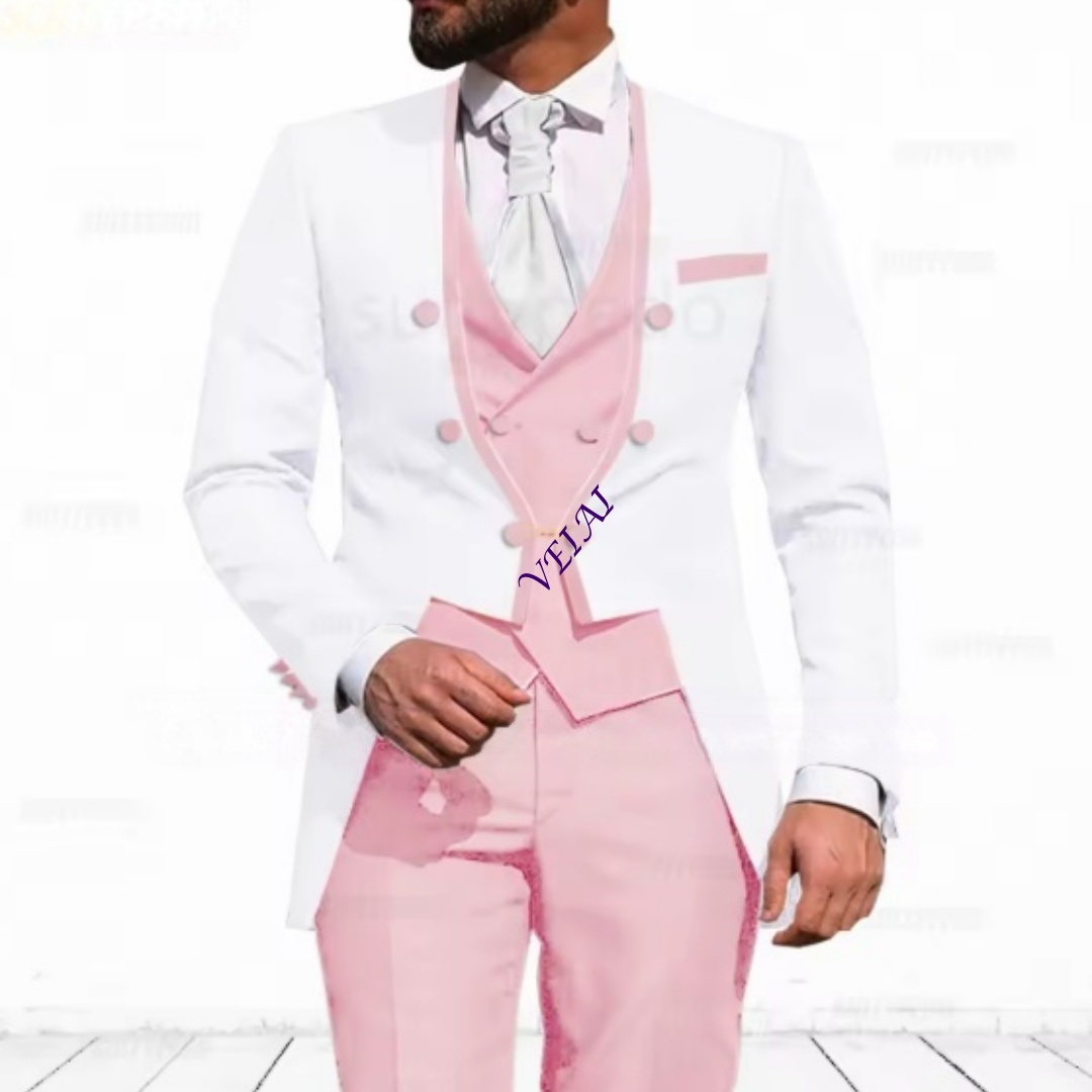 Customized Sky Blue 3-Piece Su - Elegant Formal Men'S Wear ulasan dan harga