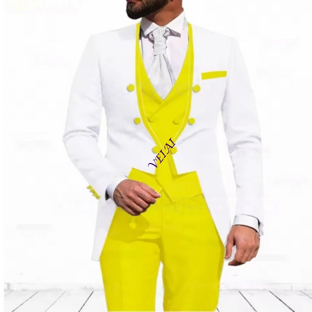 Customized Sky Blue 3-Piece Su - Elegant Formal Men'S Wear ulasan dan harga