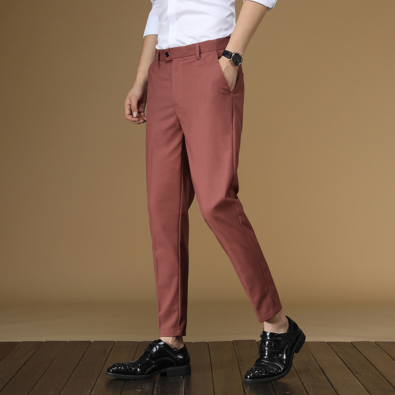 Summer Suit Pants Men Red Blac - Men Formal Wear In Summer ulasan dan harga