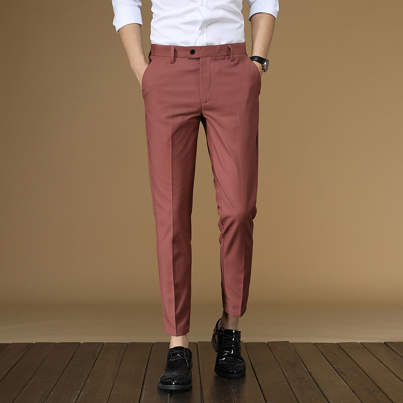 Summer Suit Pants Men Red Blac - Men Formal Wear In Summer ulasan dan harga