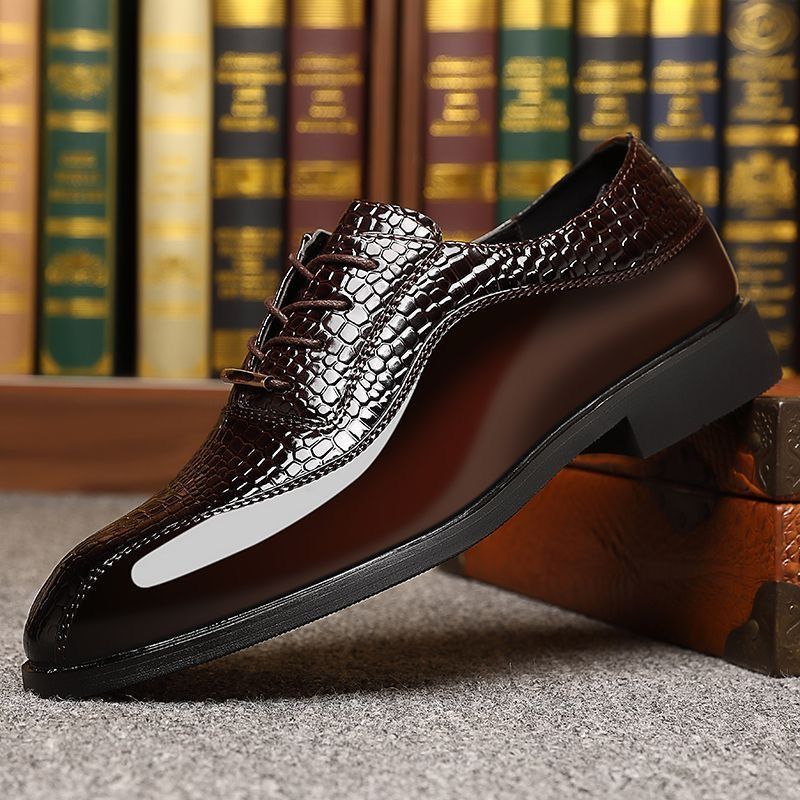Men's Glossy Patent Leather Br - Men'S Formal Style ulasan dan harga