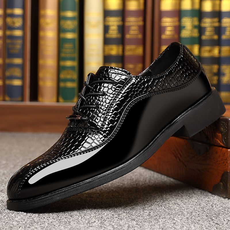Men's Glossy Patent Leather Br - Men'S Formal Style ulasan dan harga