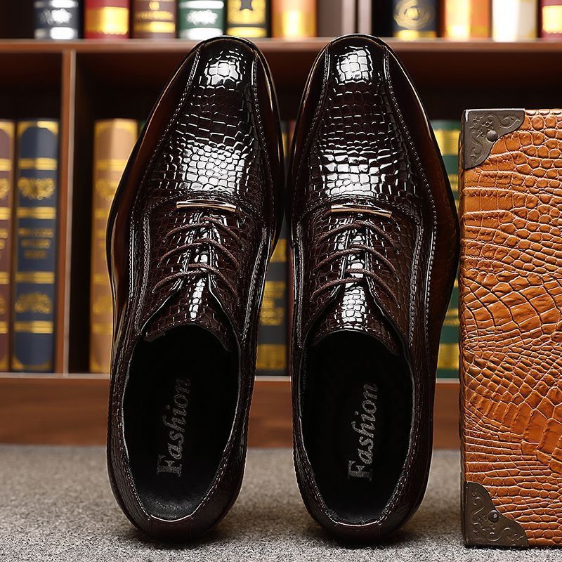Men's Glossy Patent Leather Br - Men'S Formal Style ulasan dan harga
