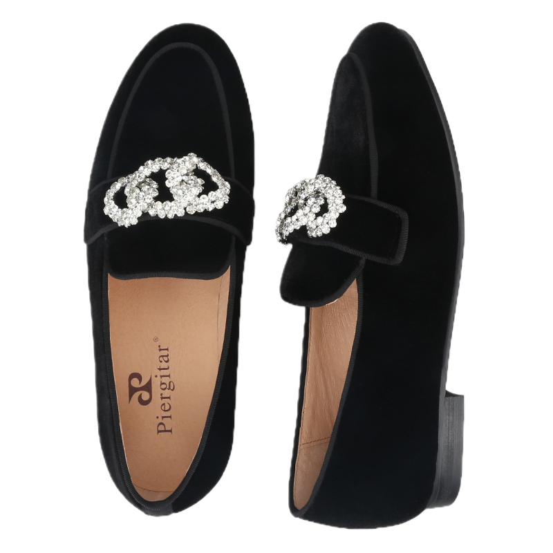Piergitar 2025 Black Velvet Me - Men'S Formal Wear Slippers ulasan dan harga