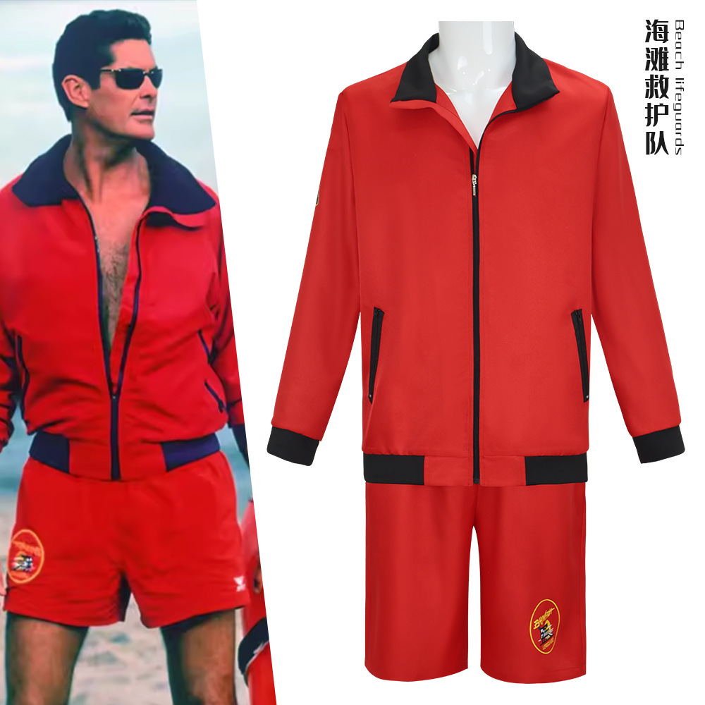 Baywatch Character Red Swimsui - Men'S Formal Beach Wear ulasan dan harga