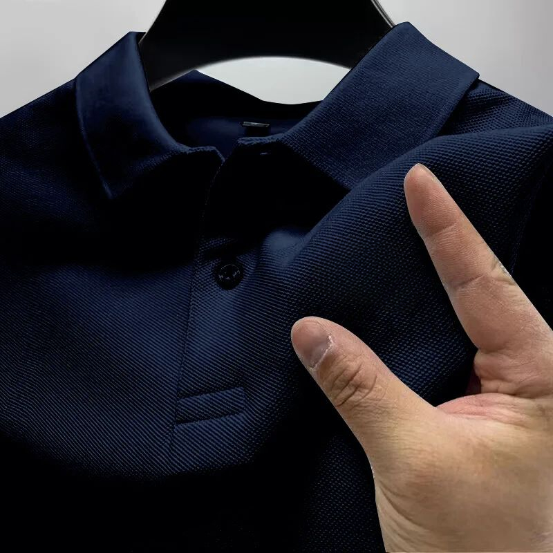 Men's Casual Polo Shirt Black  - Men Formal Wear In Summer ulasan dan harga