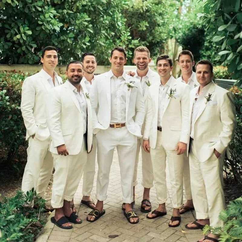 Linen Wedding Tuxedo For Men S - Men Formal Wear In Summer ulasan dan harga