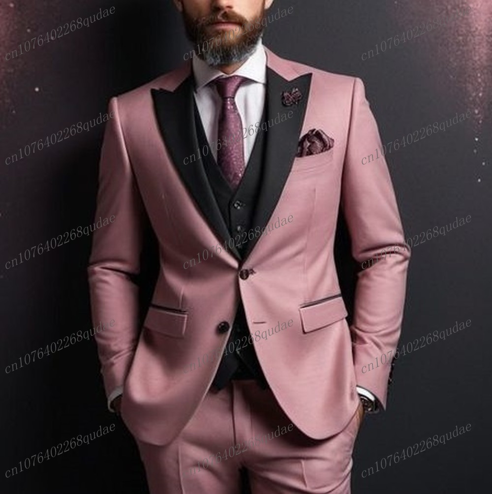 Dark Pink And Black Formal Men - Men Formal Wear Pink ulasan dan harga