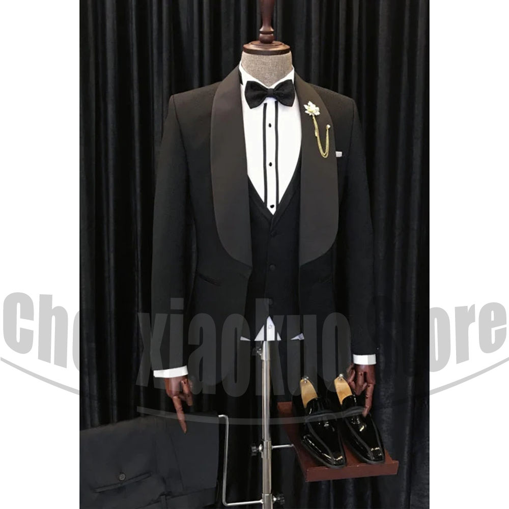 Black Men Suits Chic Shawl Lap - Elegant Formal Men'S Wear ulasan dan harga