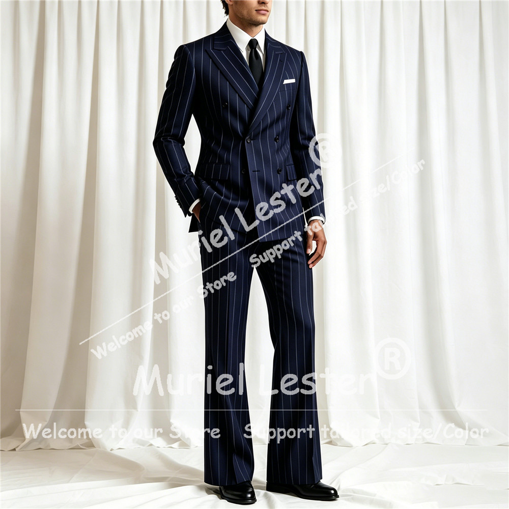 Elegant Stripes Suit Men 2 Pie - Elegant Formal Men'S Wear ulasan dan harga