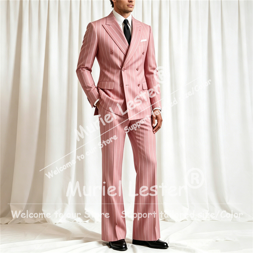 Elegant Stripes Suit Men 2 Pie - Elegant Formal Men'S Wear ulasan dan harga