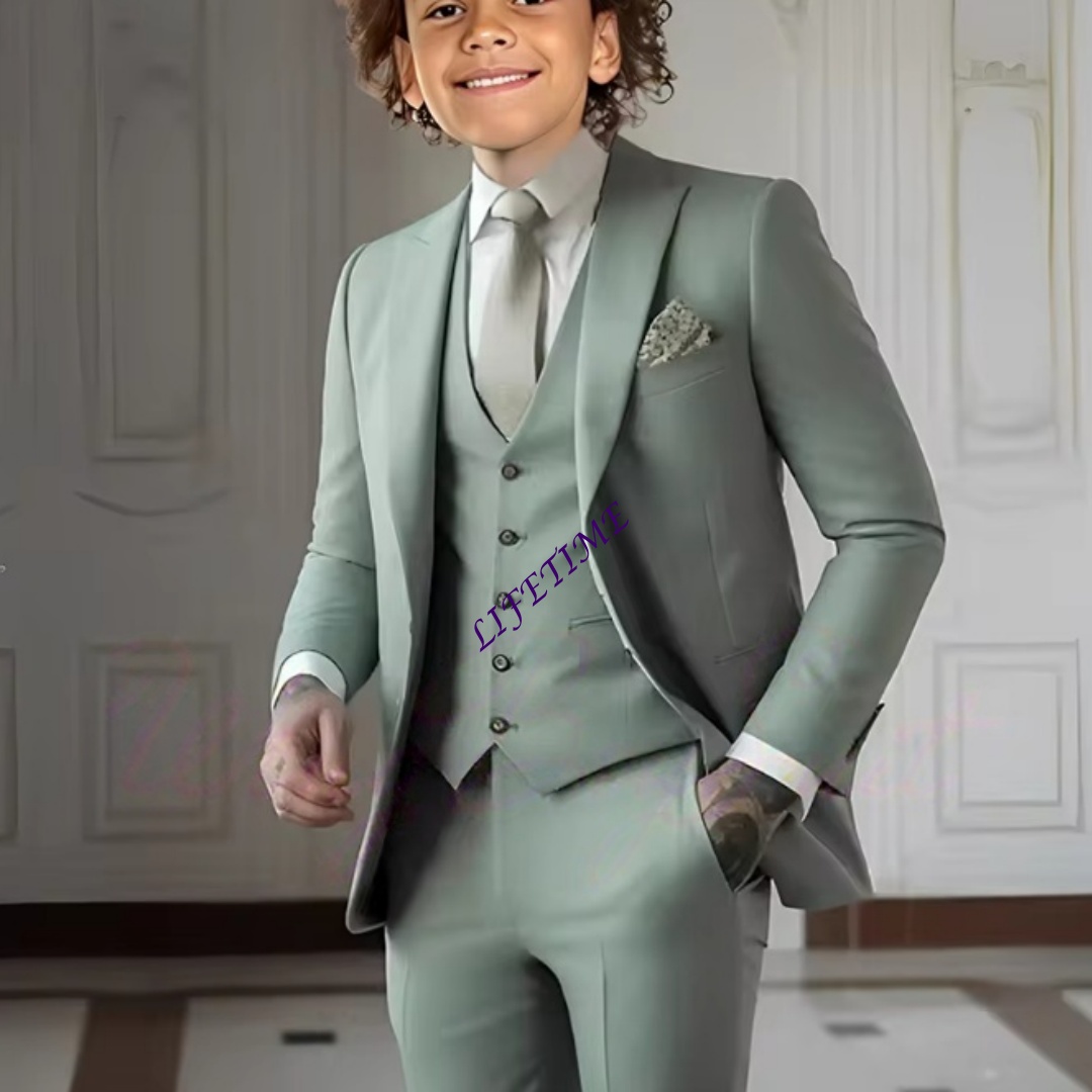 Light Green Three-piece Suit f - Formal Wear For Men Kids ulasan dan harga