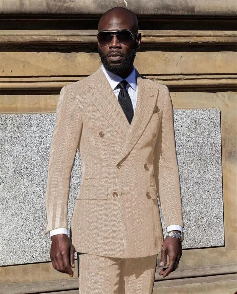 Herringbone Suits for Men Groo - Men Formal Wear Pink ulasan dan harga