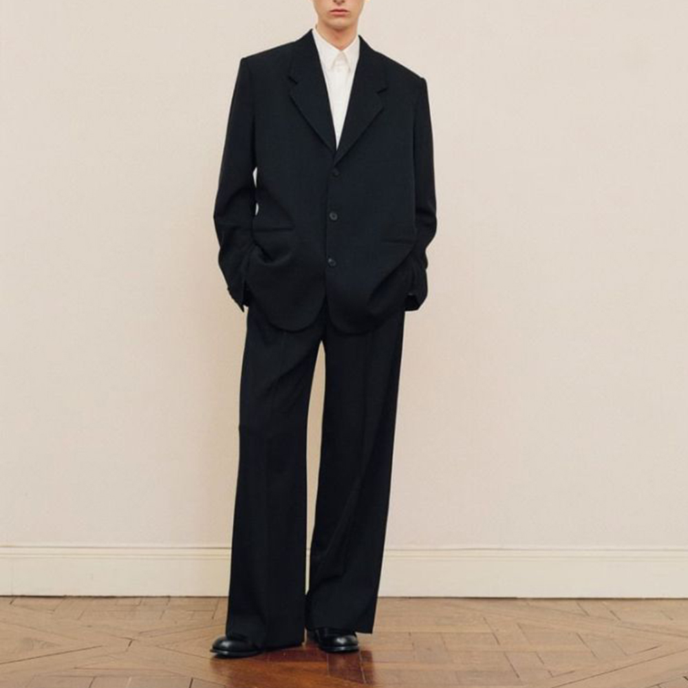 Men's Black Oversized Suit Set - Men Formal Wear Fashion ulasan dan harga